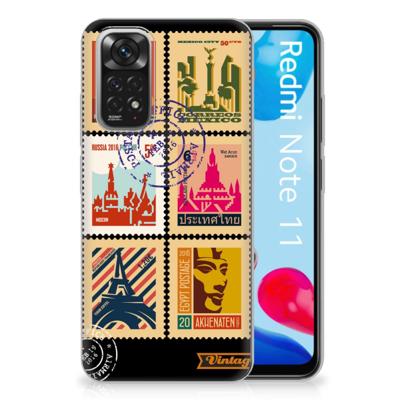 Xiaomi Redmi 10 | Redmi Note 11 4G | Silliconen Back Cover | Postzegels