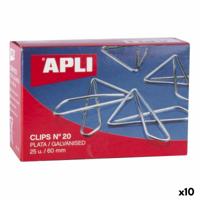 Clip Apli MARIPOSA Nº 20 Zilverkleurig Zilver 60 mm (10 Stuks)