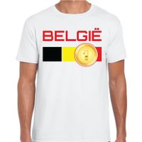 Belgie landen t-shirt wit heren