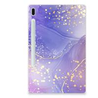 Tablethoes voor Samsung Galaxy Tab S7FE Watercolor Paars Tablethoes voor Samsung Galaxy Tab S7FE Watercolor Paars