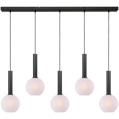 Masterlight 5-lichts hanglampBella 2 met wit glas - 2981-05-130-5-06-20
