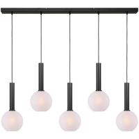 Masterlight 5-lichts hanglampBella 2 met wit glas - 2981-05-130-5-06-20