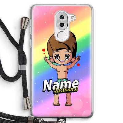 Chibi Maker man: Honor 6X Transparant Hoesje met koord