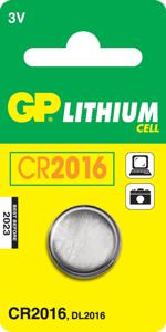 GP Batteries Knoopcel CR2016 3 V 1 stuk(s) 90 mAh Lithium GPCR2016STD707C1