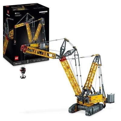 LEGO Technic 42146 Liebherr LR 13000 Crawler Crane, construction machine model with remote control, for adults.