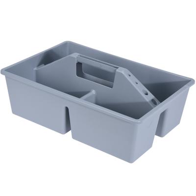 Excellent Houseware Gereedschap en opbergbox - handvat - grijs - 39 x 26 cm - kunststof