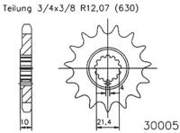 ESJOT Sprocket 630 15z standard