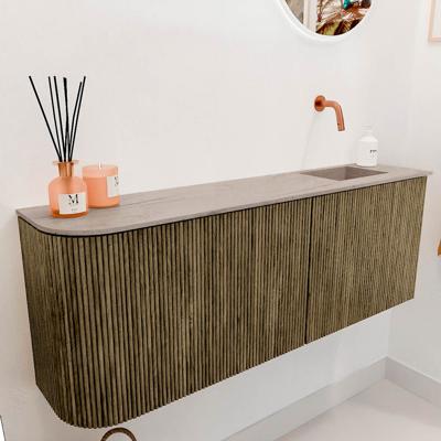 Toiletmeubel Mondiaz Joya Dlux | 111.6 cm | Meubelkleur Dusk | Faye wastafel Saba Wasbak Rechts | Zonder kraangat(en)