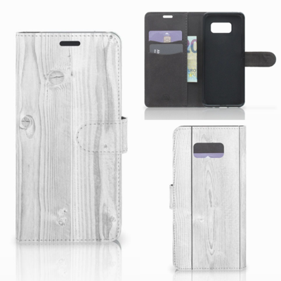 Samsung Galaxy S8 Plus | Book Style Case | White Wood