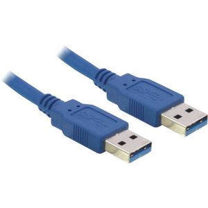 DeLOCK Cable USB 3.0-A male/male USB-kabel 1,5 m USB A Blauw