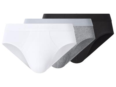 esmara Men Set van 3 heren onderbroeken (Zwart/grijs/wit, L)