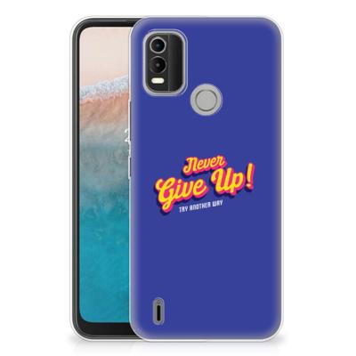 Nokia C21 Plus | Siliconen hoesje | met naam Never Give Up Nokia C21 Plus | Siliconen hoesje | met naam Never Give Up