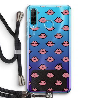 Lipjes: Huawei P30 Lite Transparant Hoesje met koord