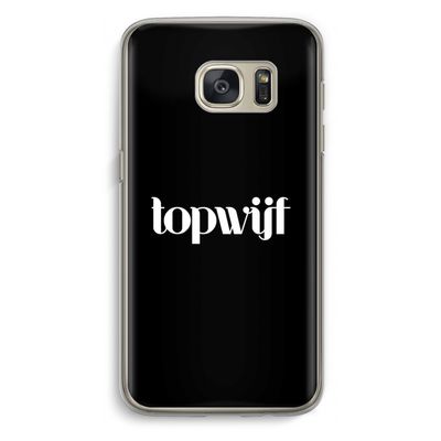 Topwijf Zwart: Samsung Galaxy S7 Transparant Hoesje