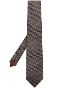 TOM FORD patterned-jacquard silk tie - Noir