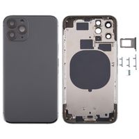 Back Housing Cover met SIM Card Tray & Side keys & Camera Lens voor iPhone 11 Pro(Grijs)