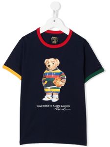 POLO RALPH LAUREN KIDS t-shirt en coton à imprimé graphique - Bleu