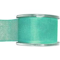 Hobby/decoratie sierlint - mintgroen - organza - 4 cm x 20 meter Hobby/decoratie sierlint - mintgroen - organza - 4 cm x 20 meter