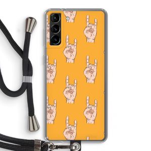 Rock: Samsung Galaxy S21 Plus Transparant Hoesje met koord