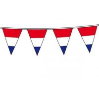 Vlaggetjes vlag kleuren rood-wit-blauw Holland plastic 10 meter - Vlaggenlijnen