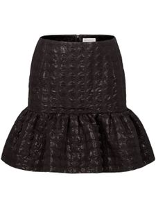 Nina Ricci minijupe en velours à motif en jacquard - Noir