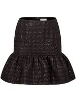 Nina Ricci minijupe en velours à motif en jacquard - Noir - thumbnail