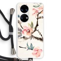 Japanse bloemen: Huawei P50 Transparant Hoesje met koord