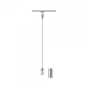 Paulmann Basic Pendel 230V-railsysteem lamp Universeel E27 20 W LED Chroom, Chroom (mat)