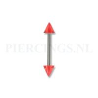 Barbell acryl spike 1.6 mm rood