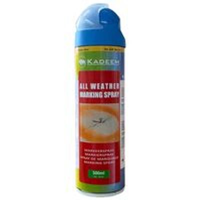 Markeerspray All Weather 500ml Fluor Blauw Kadeem