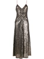 Gestuz robe ornée de sequins Babeth à col v - Gris