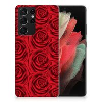 Samsung Galaxy S21 Ultra TPU Case Red Roses - thumbnail