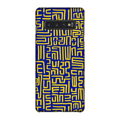 Majorelle Blue Print: Samsung Galaxy S10 4G Volledig Geprint Hoesje