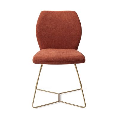 Jesper Home Ikata eetkamerstoel Cosy Copper beehive gold
