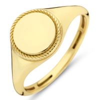 Ring Graveerplaat rond geelgoud 9,5 mm