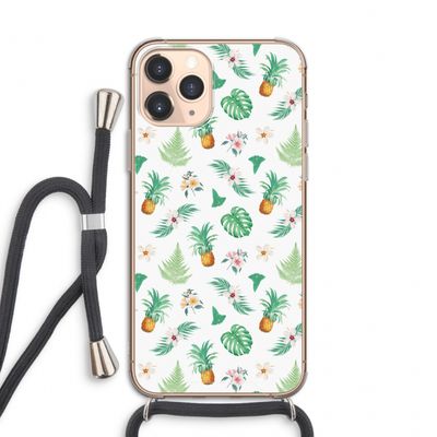 Ananas bladeren: iPhone 11 Pro Transparant Hoesje met koord