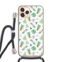 Ananas bladeren: iPhone 11 Pro Transparant Hoesje met koord Ananas bladeren: iPhone 11 Pro Transparant Hoesje met koord