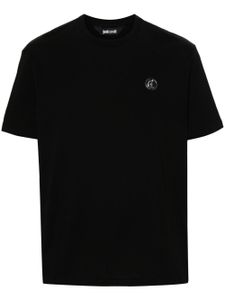 Just Cavalli t-shirt en coton à patch logo - Noir