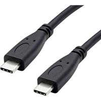 ROLINE RM USB 3.2 Gen 2 kabel, C-C, M/M, 4K UHD-1, 10Gbit/s, Emark, 100W, zwart, 0,5 m