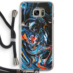 Black Unicorn: Samsung Galaxy S7 Edge Transparant Hoesje met koord