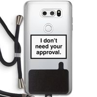 Don't need approval: LG V30 Transparant Hoesje met koord