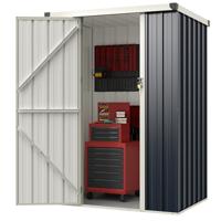 117 x 89 cm Metalen Buiten Schuur Weerbestendig & Roestvrij Staal Gereedschapschuur met Sluitbare Deur Grijs 117 x 89 cm Metalen Buiten Schuur Weerbestendig & Roestvrij Staal Gereedschapschuur met Sluitbare Deur Grijs