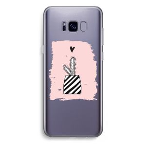 Zwart-wit cactus: Samsung Galaxy S8 Plus Transparant Hoesje