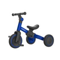 5-in-1 Kinderfiets Kinderloopfiets met Afneembare Pedalen Verstelbaar Stuur en Achterwielen Opvouwbare Kinderdriewieler-Blauw