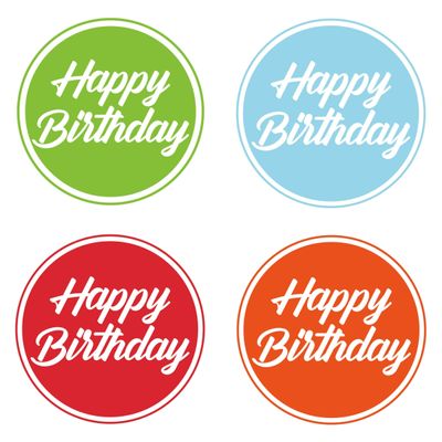 40x stuks gekleurde Happy Birthday thema bierviltjes/onderzetters