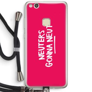 Neuters (roze): Huawei Ascend P10 Lite Transparant Hoesje met koord