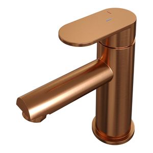 Wastafelmengkraan Brauer Copper Edition Coldstart Opbouw Laag Platte Hendel Geborsteld Koper PVD