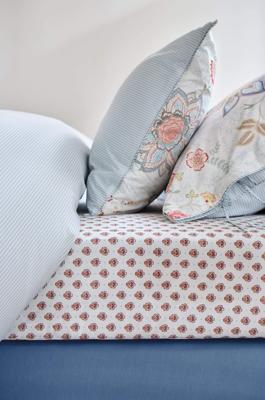 Pip Studio Hoeslaken Jaipur Flower Lichtblauw 90x200cm