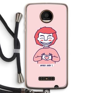 Hartje: Motorola Moto Z Force Transparant Hoesje met koord