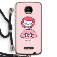 Hartje: Motorola Moto Z Force Transparant Hoesje met koord